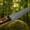 Cuchillo de Chef de Damasco Sicomoro Damasco Hecho a Mano | 8” 67 Capas