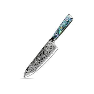 cuchillo chef damasco mango abulon