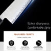Cuchillo Gyuto Damasco Yusenzu 9.5” | Resina & Madera Exótica