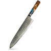 Cuchillo Gyuto Damasco Yusenzu 9.5” | Resina & Madera Exótica